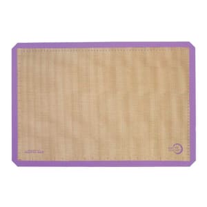 132-M31093PU Rectangular Baking Mat - 16 1/2" x 11 7/8", Fits Half Size Sheet Pans, Silicone