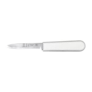 132-M33026A 3 1/4" Clam Knife w/ White Polypropylene Handle, High Carbon Japanese Steel