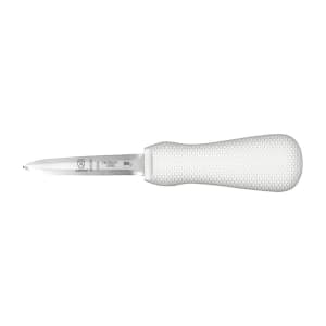 132-M33028A 3" Oyster Knife w/ White Polypropylene Handle, High Carbon Japanese Steel