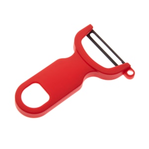 132-M33071RDB "Y" Peeler w/ Straight Edge, Ergonomic Polypropylene Handle, Red