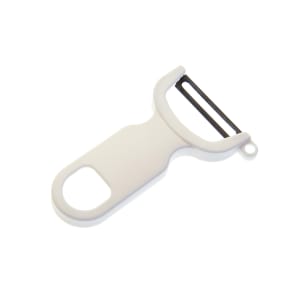 132-M33071WHB "Y" Peeler w/ Straight Edge, Ergonomic Polypropylene Handle, White