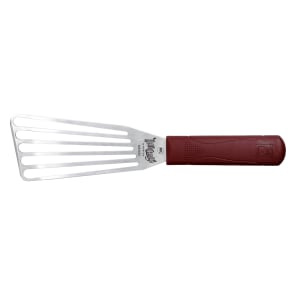 132-M33183 6 1/2" Slotted Fish Turner w/ Red Nylon Handle, Stainless Steel