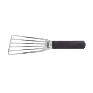 132-M33183LH 6 1/2" Slotted Fish Turner w/ Red Nylon Handle, Stainless Steel