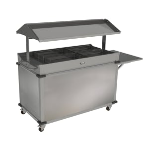 516-CBCGGB4 85 1/4" Mobile Food Bar w/ Enclosed Base & Stainless Top, Stainless