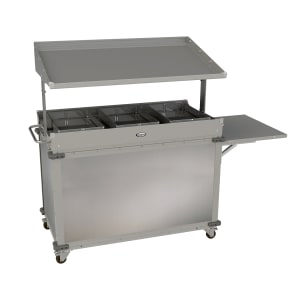 516-CBCGGB3 74 1/2" Mobile Food Bar w/ Enclosed Base & Stainless Top, Stainless