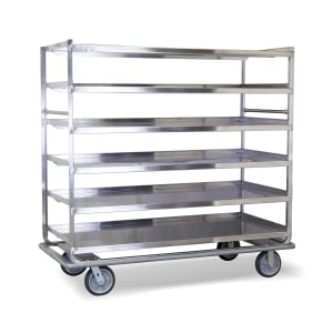 121-568 Queen Mary Cart - 6 Levels, 1000 lb. Capacity, Stainless, Raised Edges