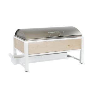 151-2211371 Full Size Chafer w/ Lift off Lid & Chafing Fuel Heat