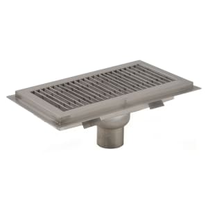 241-FT1224SG Floor Trough - Removable Basket, Stainless Steel Grating, 24" x 12" x 4"