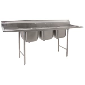 241-31418318 96" 3 Compartment Sink w/ 18"L x 24"W Bowl, 13 1/2" Deep