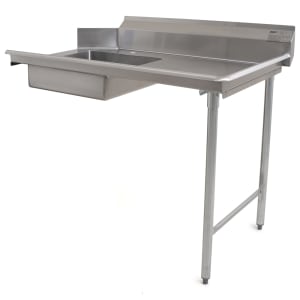 241-SDTR48163 48" Straight Dish Table - Right to Left, (1) 20" x 20" x 5" Sink Bowl