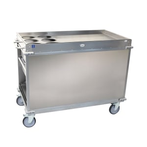 516-BC3 Mobile Beverage Service Cart w/ (2) Shelves & (4) Drawers - Stainless Steel