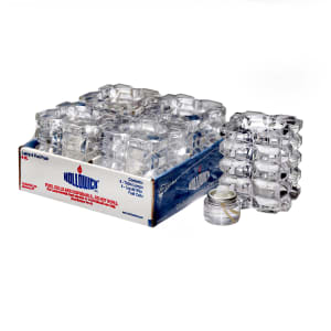 461-5151C 3" Round Votive Lamp - Cube Style, Faceted, Glass, Clear