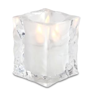 637-80140 Joule Candle Lamp - 3 1/8"L x 3 1/8"W x 4"H, Glass, Frost