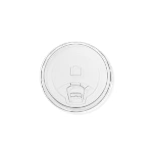 690-C96FSP Flat Lid for 16 to 22 oz Cold Cups - PLA, Clear