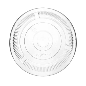 690-C96FCH Flat Lid for 16 to 22 oz Cold Cups - PLA, Clear