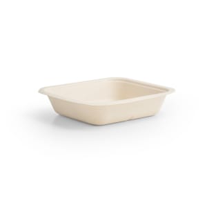 690-V4GB22N 22 oz Rectangular Food Container - Molded Fiber, Natural Brown