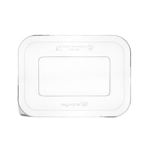 690-V5GLC Flat Lid for 42 & 60 oz Food Containers - PLA, Clear