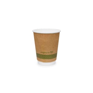 690-VDWK12 12 oz Disposable Insulated Hot Cup - PLA, Printed