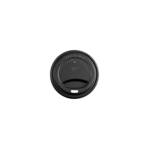 690-VLID79SB Flat Lid for 79 Series Hot Cups - PLA, Black