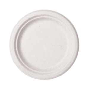 690-WHBRG07 7" Round Disposable Plate - Molded Fiber, White
