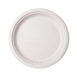 690-WHBRG10 10" Round Disposable Plate - Molded Fiber, White