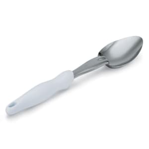 175-6414015 14" Heavy-Duty 3 Sided Slotted Spoon - Black Nylon Handle