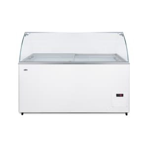 162-NOVA45GDC 53" Mobile Ice Cream Dipping Cabinet w/ 14 Tub Capacity - White, 115v
