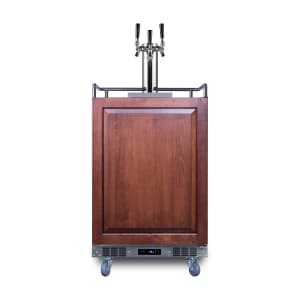 162-SBC682PNRTRIPLE 24" Kegerator Beer Dispenser w/ (2) Keg Capacity - (1) Column, Panel Ready, 115v