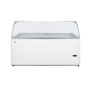 162-NOVA53GDC 61" Mobile Ice Cream Dipping Cabinet w/ 18 Tub Capacity - White, 115v
