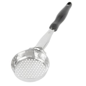 175-6432620 6 oz Round Perforated Spoodle - Black Nylon Handle, Heavy-Duty, Stainless Steel