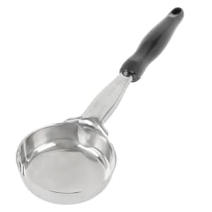 175-6433620 6 oz Round Solid Spoodle - Black Nylon Handle, Heavy-Duty, Stainless Steel