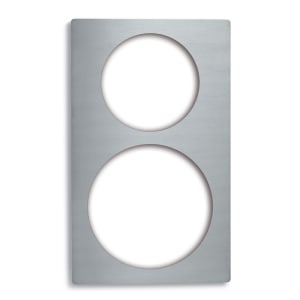 175-8243314 Miramar Template - For (1) 10" & (1) 8" French Omelet Pan, 21 1/8" x 12 3/4", Stainless