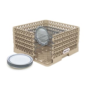 175-PM09126 Dishwasher Rack - 9 Plate Capacity, 6 Extenders, Beige