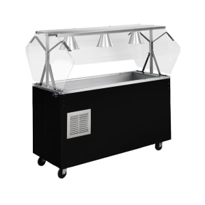 175-R3871860 60" Affordable Portable™ Cold Food Bar - (4) Pan Capacity, Floor Model, Black