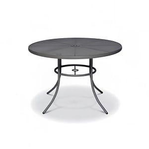 879-SU2H38PTB 42" Round Sullivan Outdoor Table - Steel, Textured Black