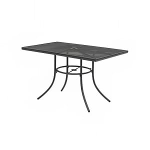 879-SU2Z38PTB Rectangular Sullivan Outdoor Table - 48" x 30", Steel, Textured Black