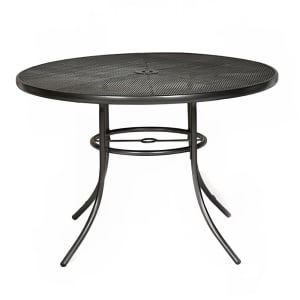 879-SU2I38PTB 36" Round Sullivan Outdoor Table - Steel, Textured Black