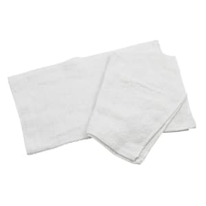 080-BTW30 White Cotton Bar Towel, 16" x 19"