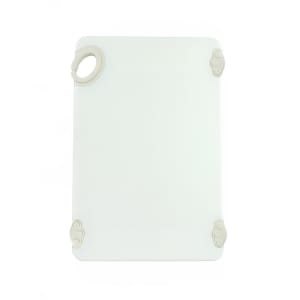 080-CBN1218WT Plastic Cutting Board - 12" x 18", White