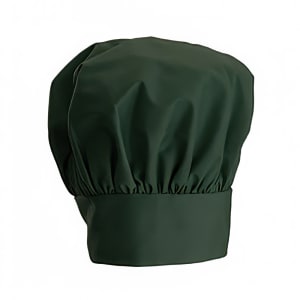 080-CH13GN 13"H Adjustable Chef Hat w/ Velcro Closure - Poly/Cotton, Green