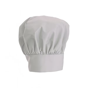 080-CH13WH 13"H Adjustable Chef Hat w/ Velcro Closure - Poly/Cotton, White