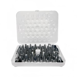 080-CDT52 52 Piece Cake Decorating Tube Set w/ Storage Box, Stainless Steel