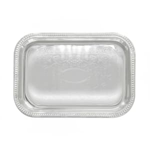 080-CMT1812 Oblong Serving Tray, Chrome Plated, Gadroon Edge w/ Engraving, 18 x 12 1/2"