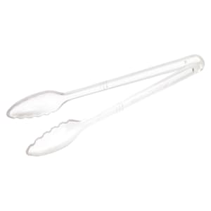 080-CVST12C 12"L Plastic Serving Tongs, Clear