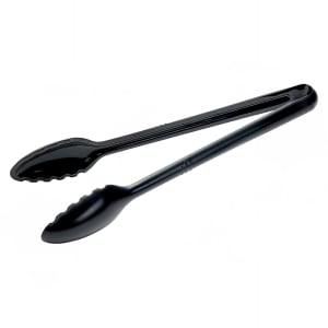 080-CVST12K 12"L Plastic Serving Tongs, Black