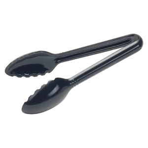 080-CVST6K 6"L Plastic Serving Tongs, Black