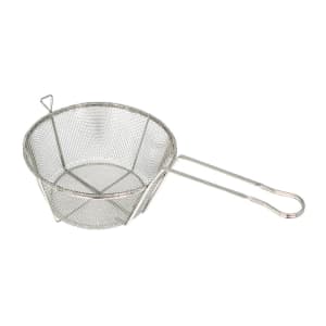 080-FBRS9 Fryer Basket w/ Uncoated Handle & Front Hook - 9 5/8"D x 4 15/16"H