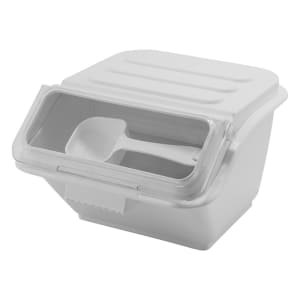 080-IB2S Shelf Ingredient Bin - 2 Gallon Capacity, Clear Lid/White Base