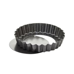 080-FQP4 4" Quiche Pan - 2 piece set, Non-Stick, Carbon Steel