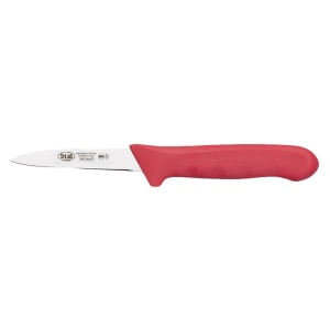 080-KWP30R 3 1/4" Paring Knife w/ Red Polypropylene Handle, High Carbon Stainless Steel